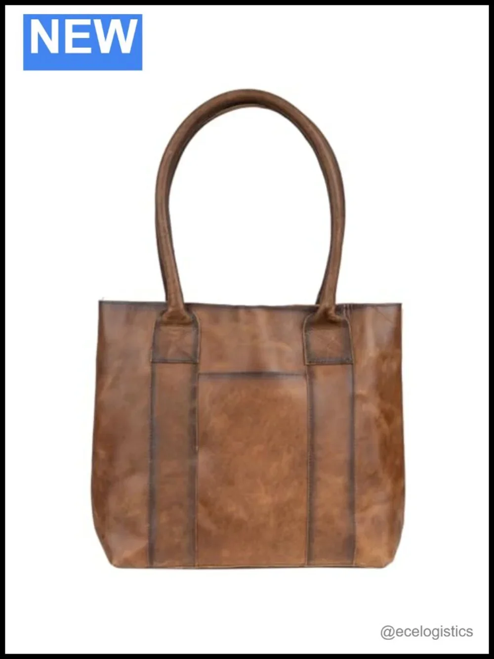 Genuine Full Grain Leather Cowhide Tote Satchel - Western Style